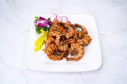 E10 Pan Fried Shrimp with Magi Sauce (No Head with Shell)