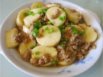 H03 Egg Tofu With Dried Scallops And Minced Pork